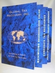 Global Tax Recovery Sales & Marketing Booklet with Step Pages