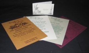 Samples-flyers on different paper stocks